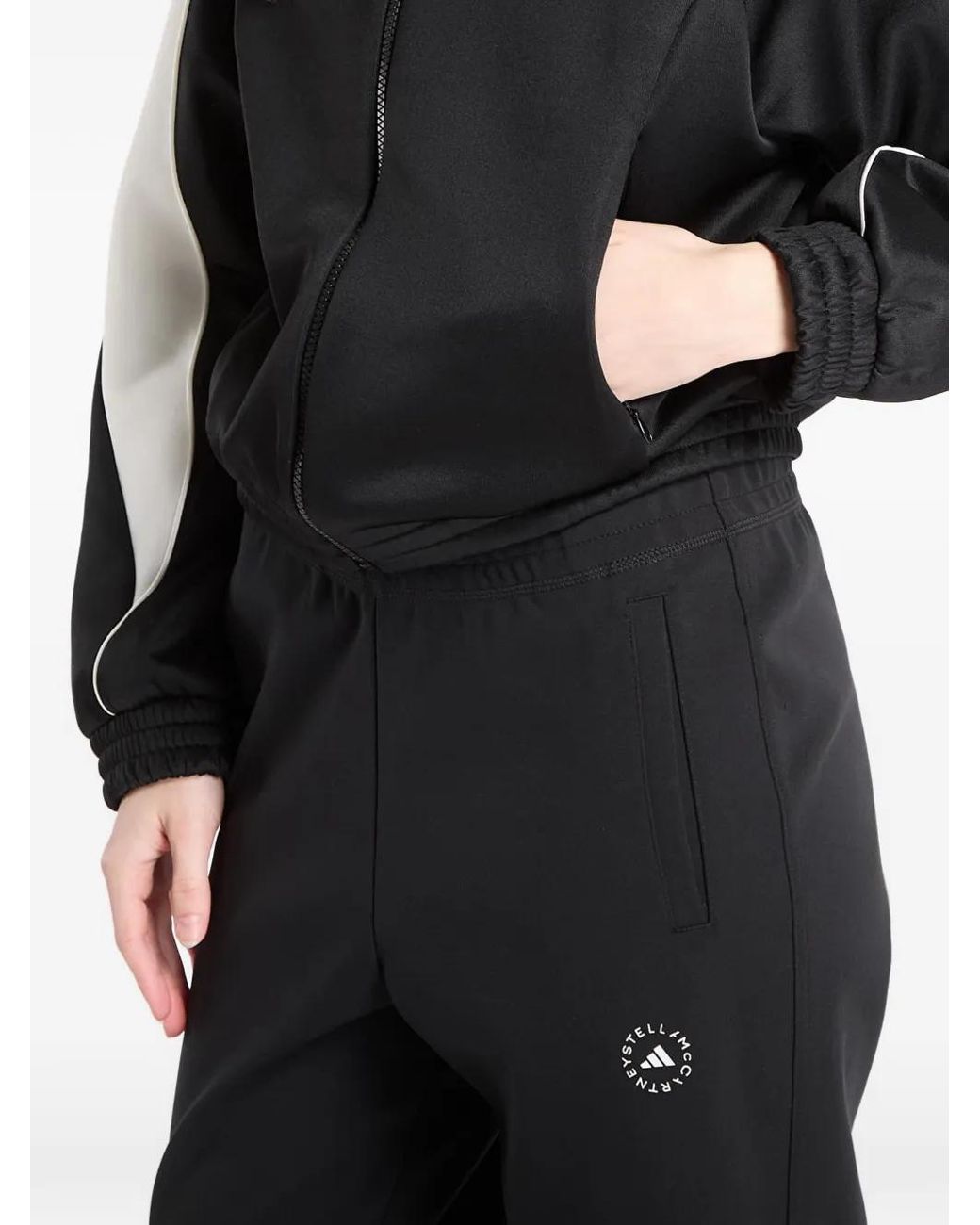 Adidas Black Stadium Logo-Print Zip-Up Sweatshirt