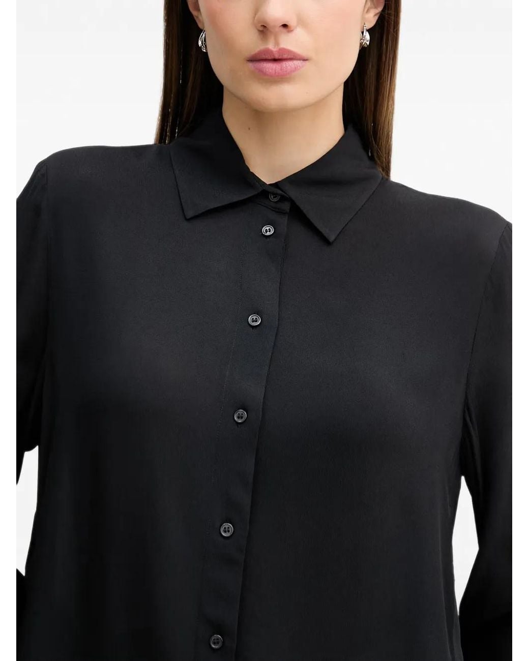 Sisley Black Long-Sleeves Shirt