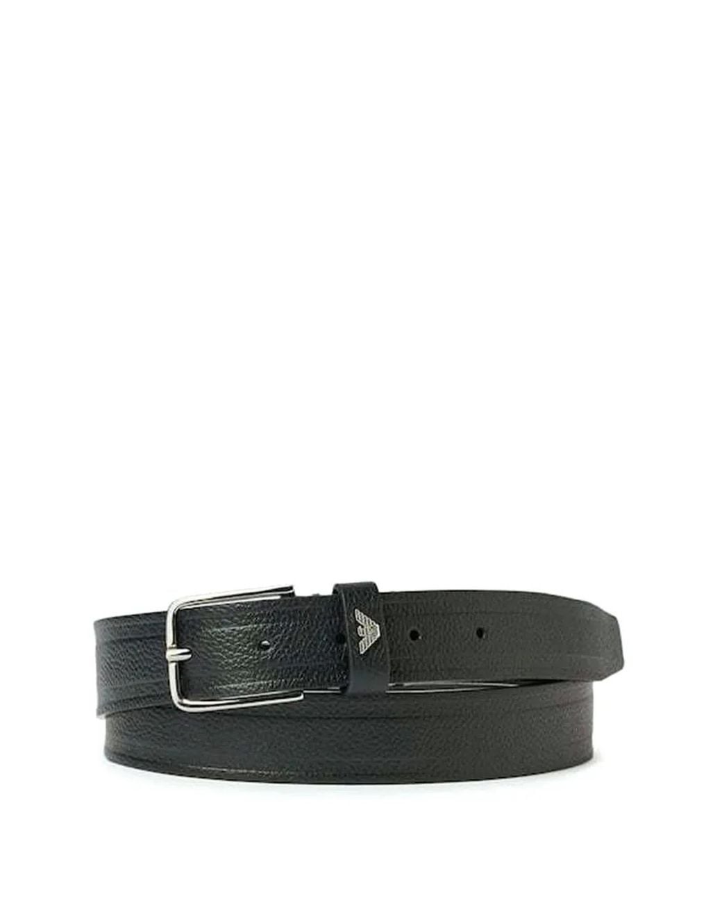 Emporio Armani Black Tongue Belt for men