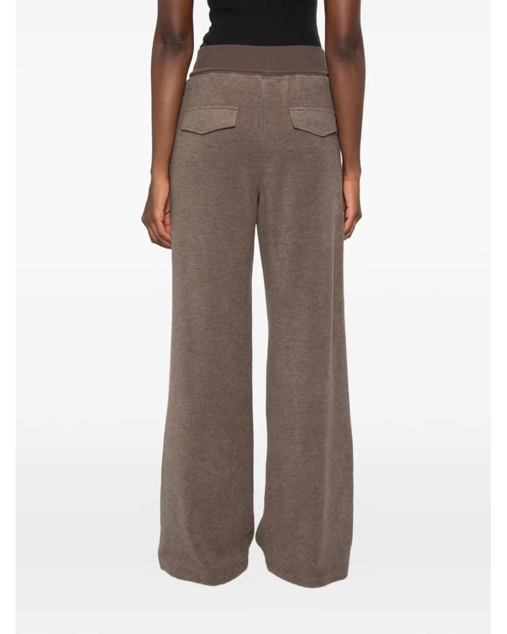 ELEH Brown Pantalon De Jogging Ample À Lien De Resserrage