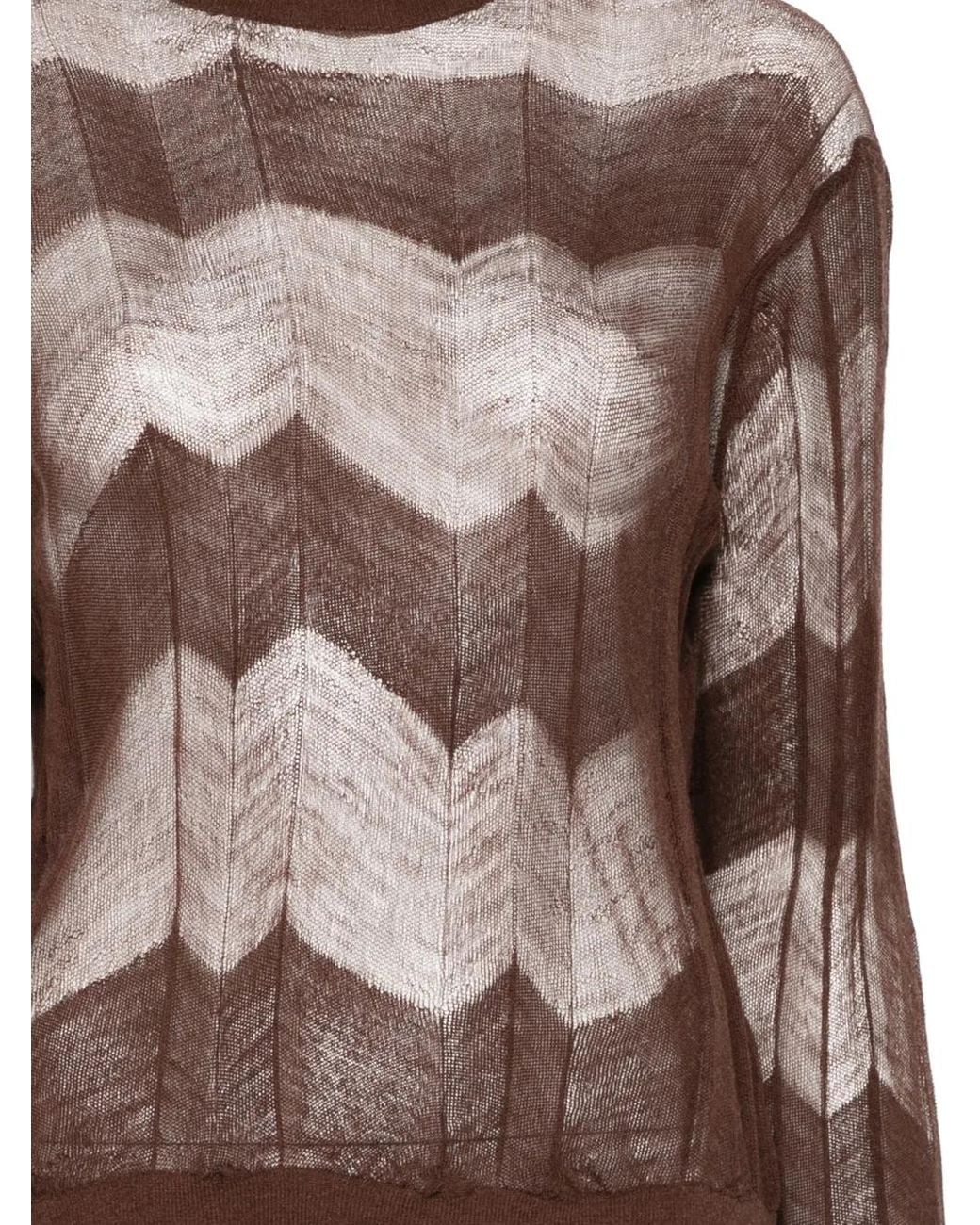 Sofie D'Hoore Brown Moraca Chevron Sweater