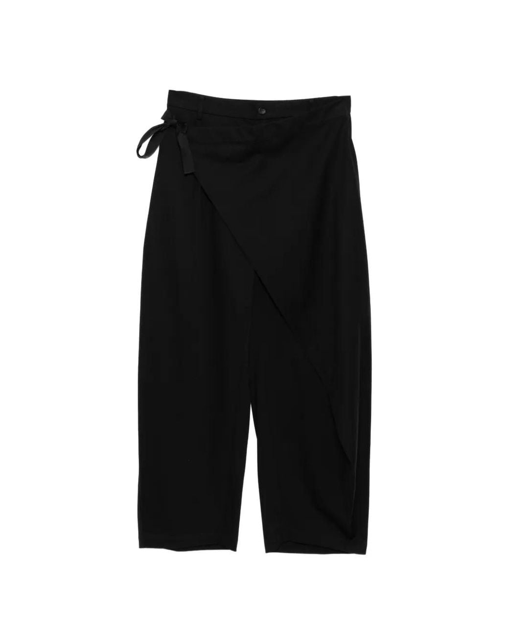 CROQUIS Black Tapered Drawstring Trousers for men