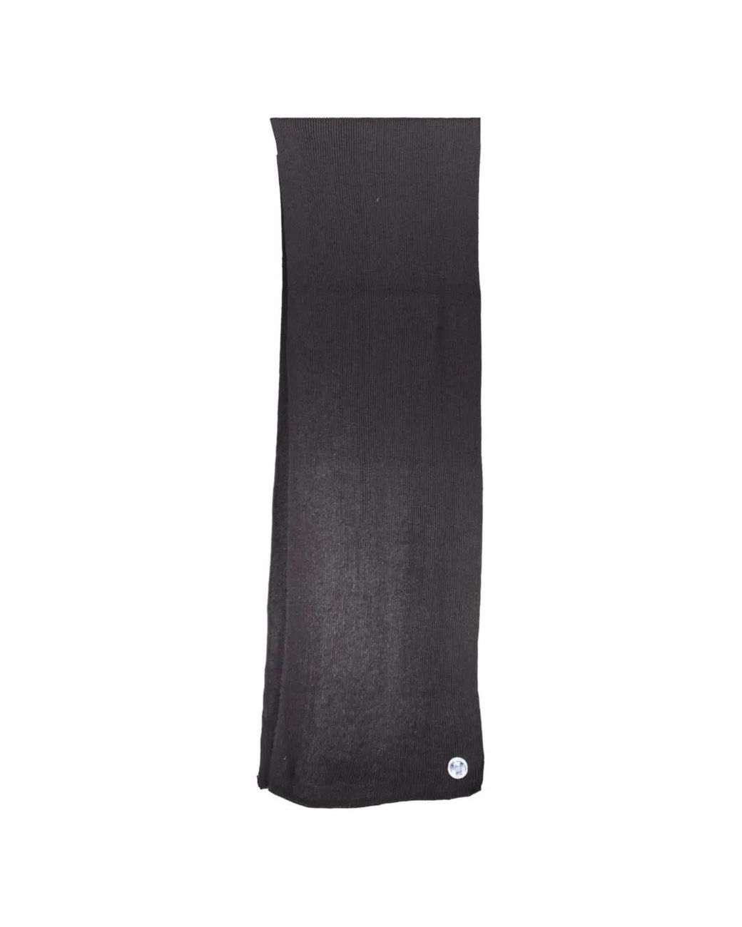 North Sails Black Ribbed-Knit Cotton Scarf for men