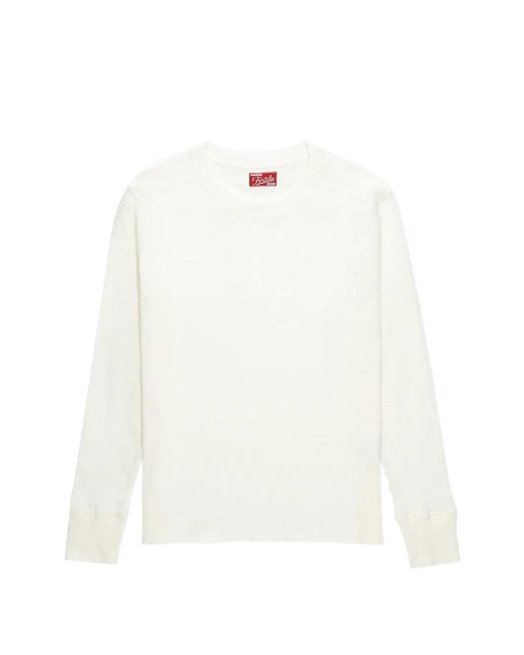 Fortela White Crew-Neck Sweater for men