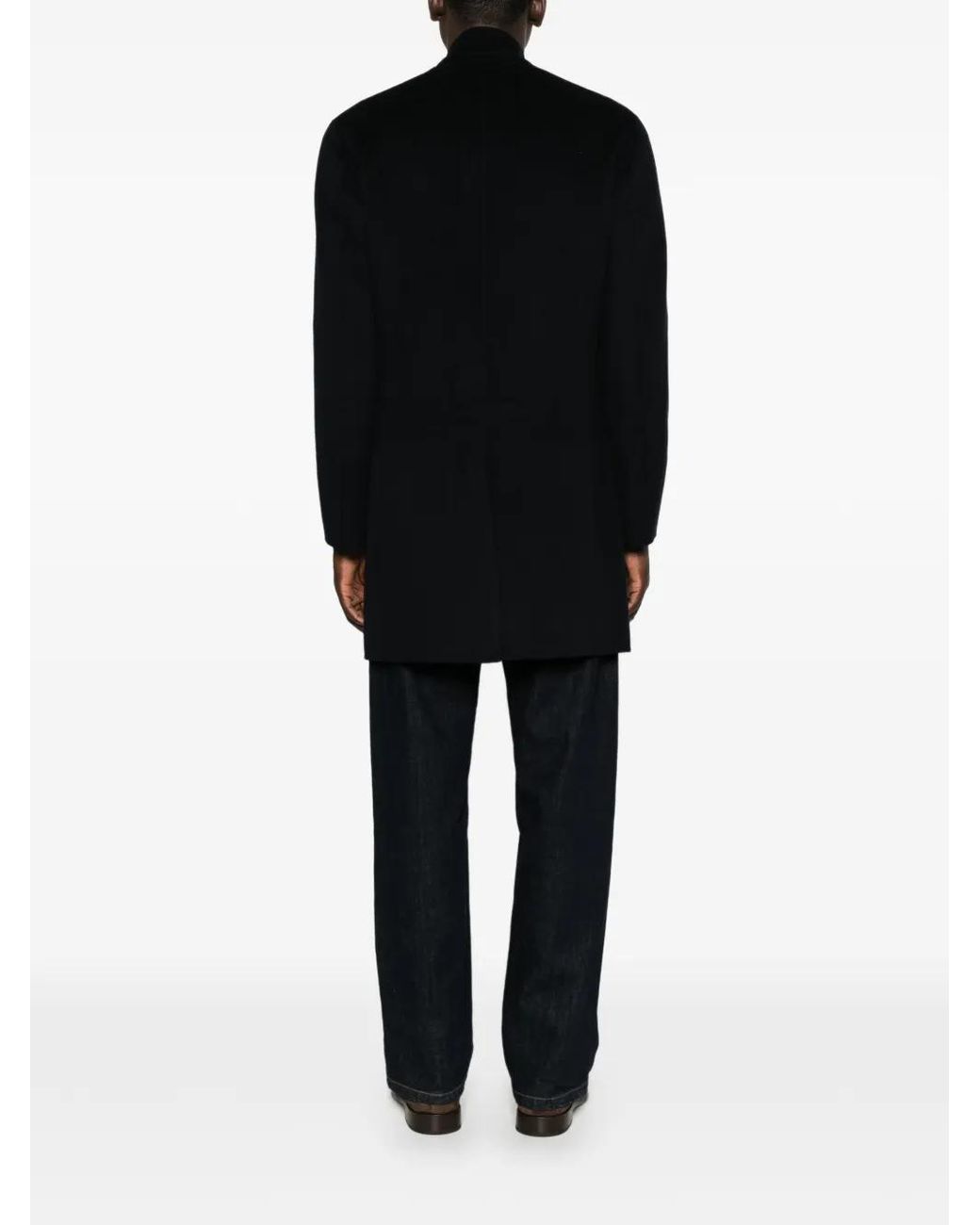 Montecore Black Button-Fastening Coat for men
