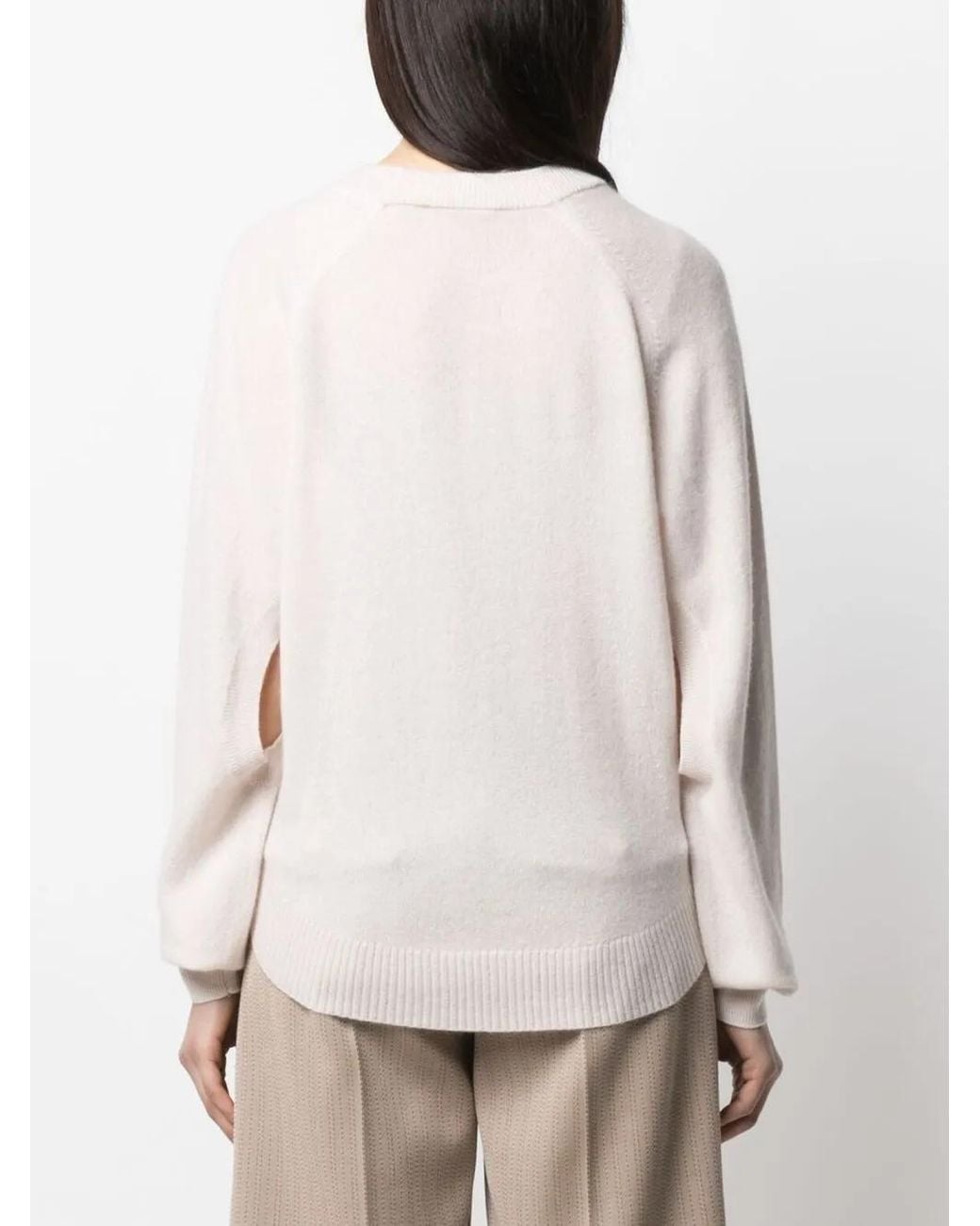 Tibi Multicolor Cashmere Cut-Out Detail Jumper