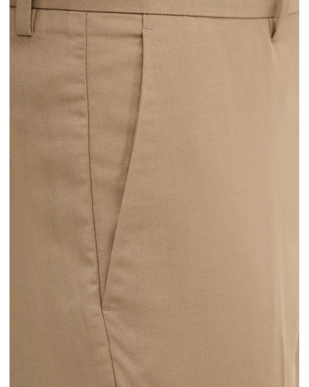 Sisley Natural Pantalon De Tailleur Slim À Plis Marqués for men