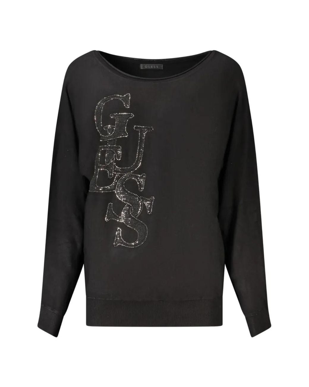 Guess Black Boat-Neck Sweater