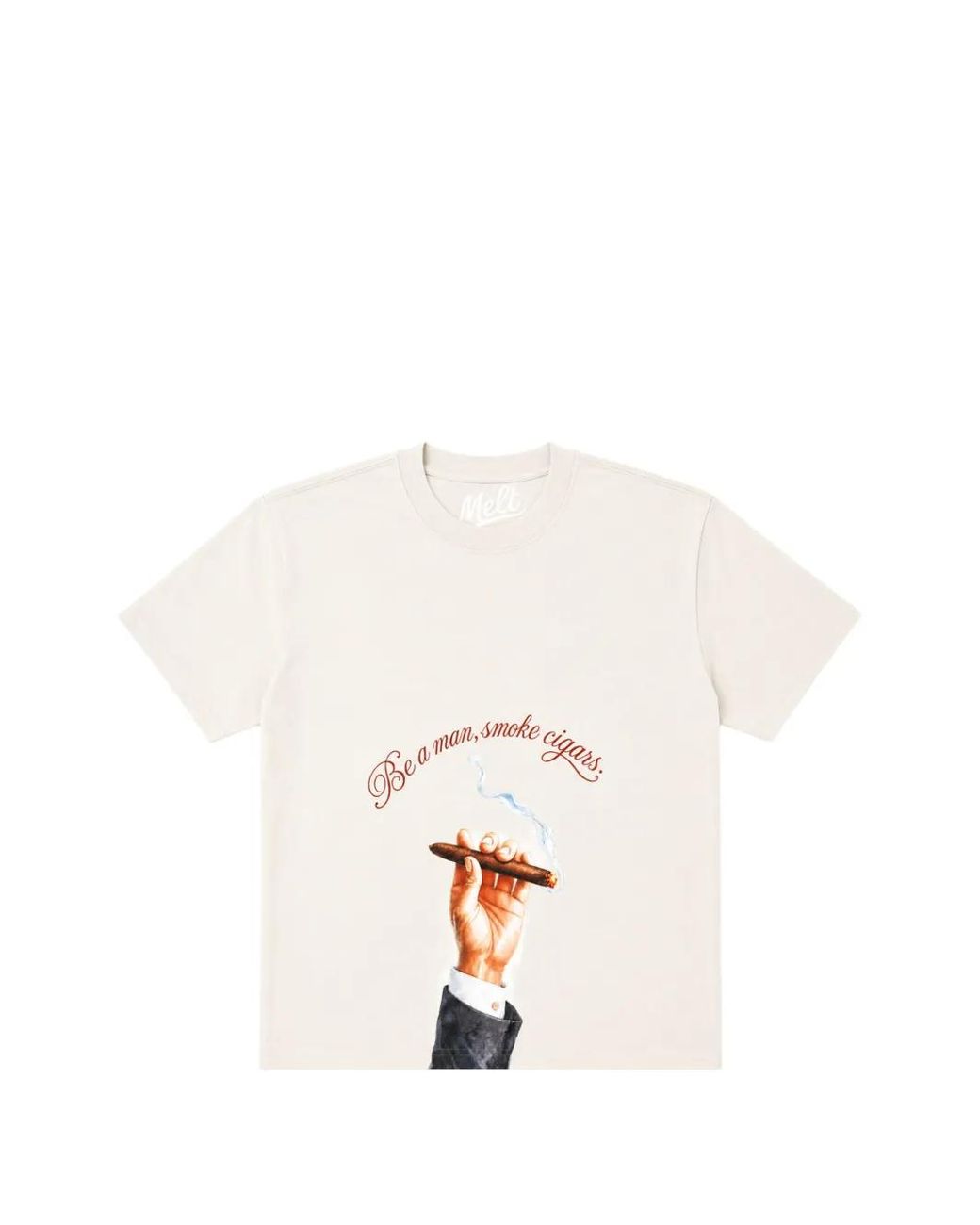 Melt White Graphic-Print T-Shirt for men