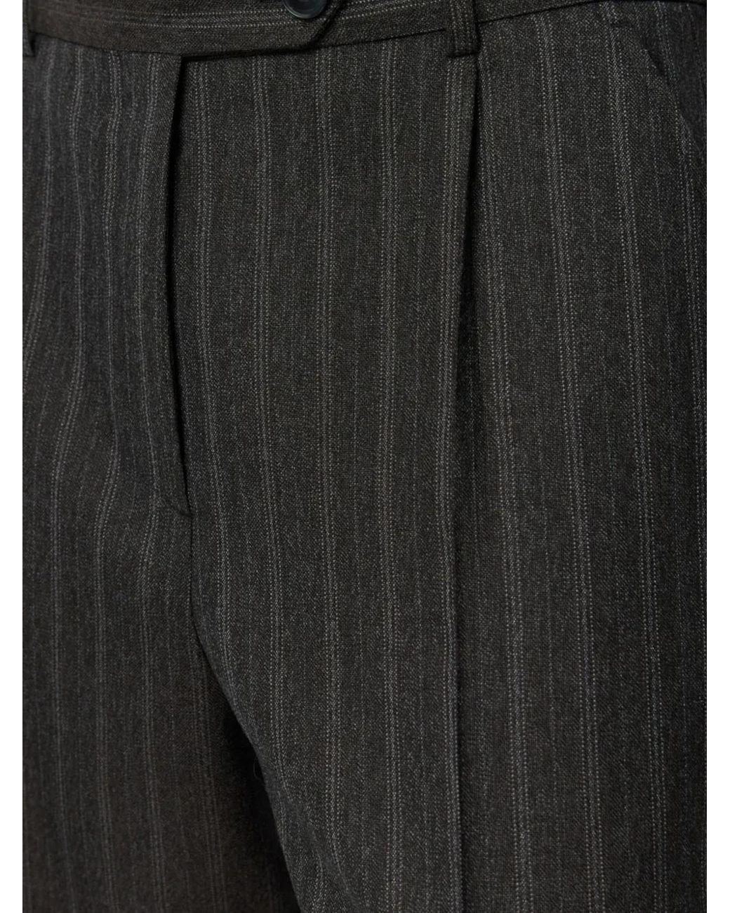 mfpen Black Pantalon De Tailleur Primary À Fines Rayures