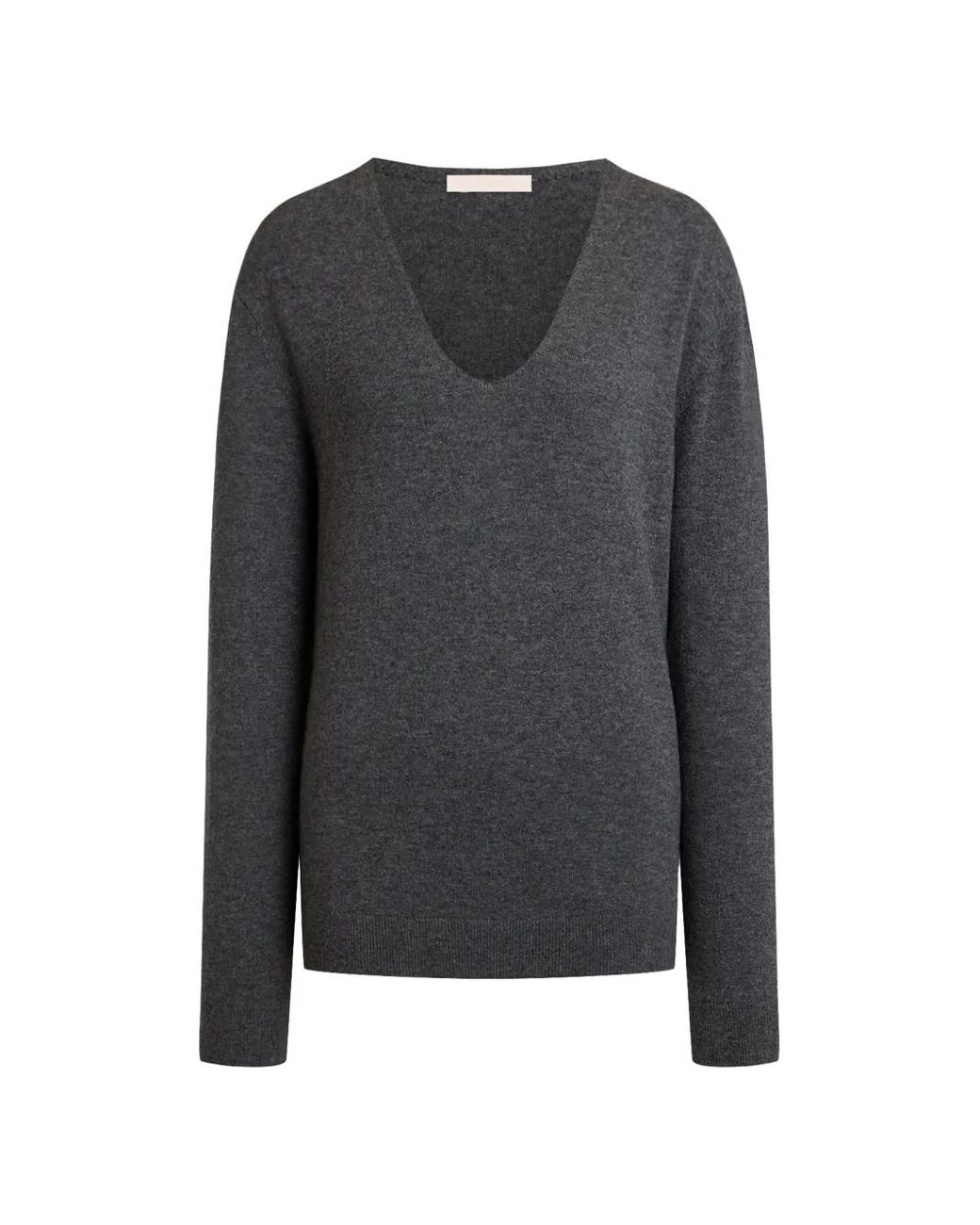 12 STOREEZ Gray U-Neck Sweater