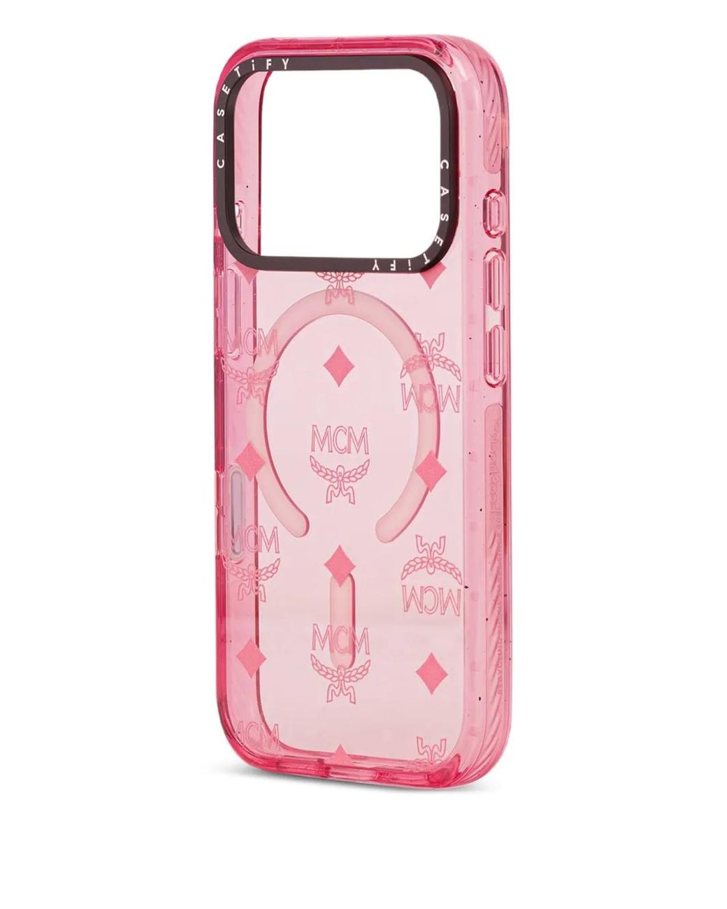 MCM Pink X Casetify Monogram-Pattern Iphone 17 Pro Max Case