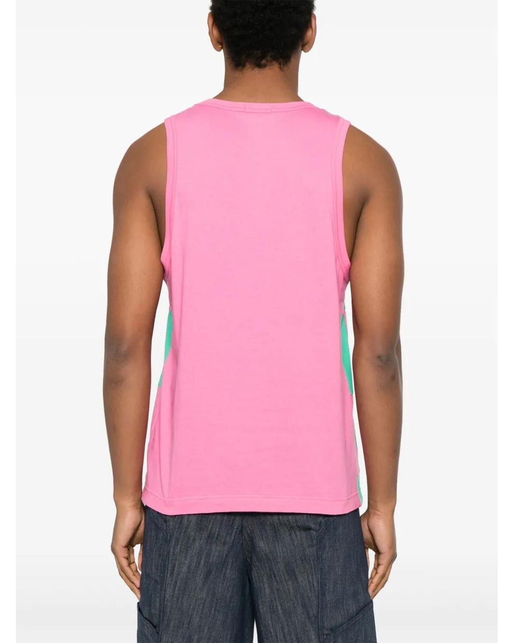 Comme des Garçons White Check-Pattern Tank Top for men