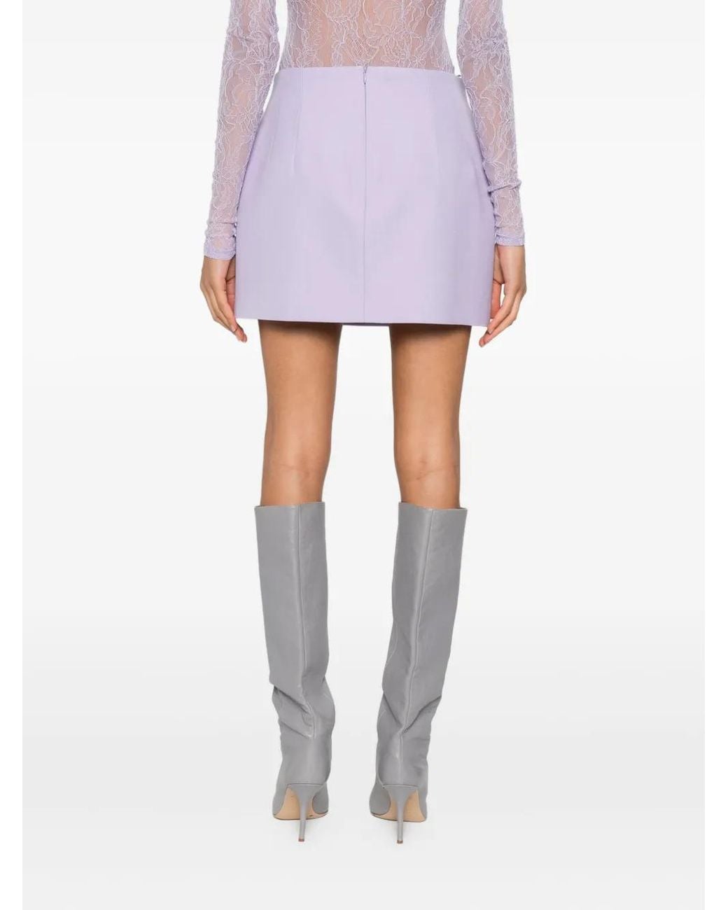 Wardrobe NYC Purple Zip-Fastening Mini Skirt