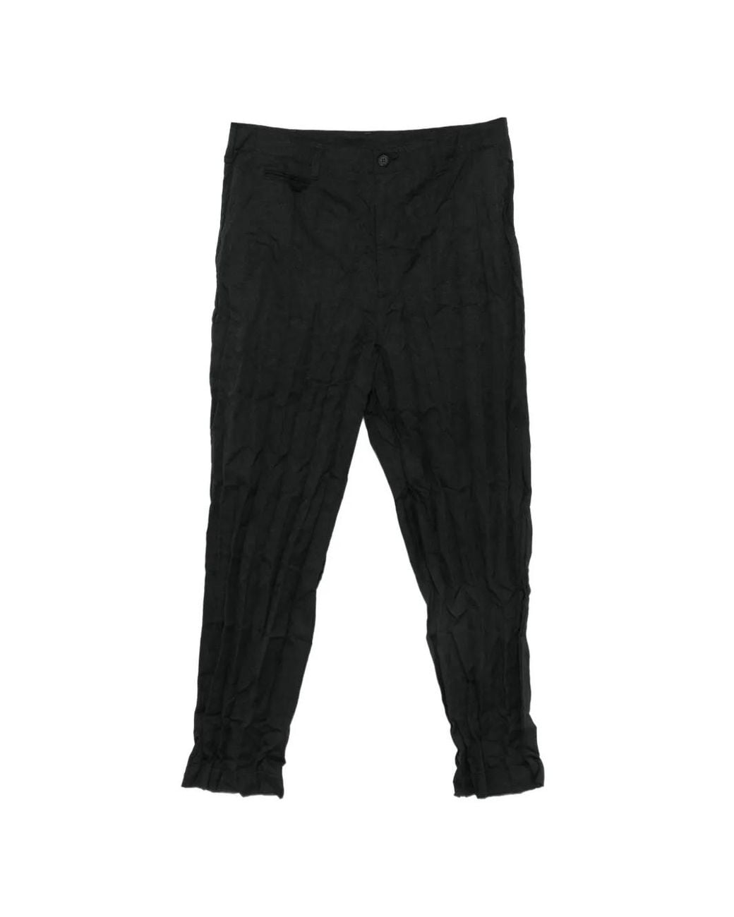 Comme des Garçons Black Crinkled-Finish Trousers for men