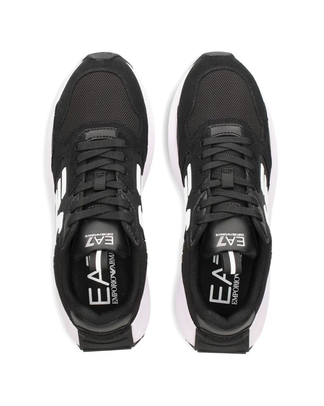 EA7 Black Logo Sneakers for men