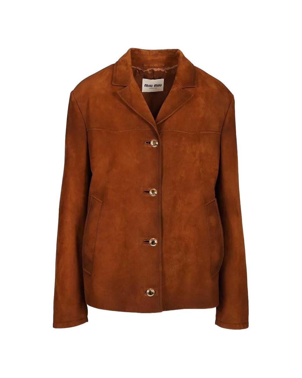 Miu Miu Brown Button-Up Jacket