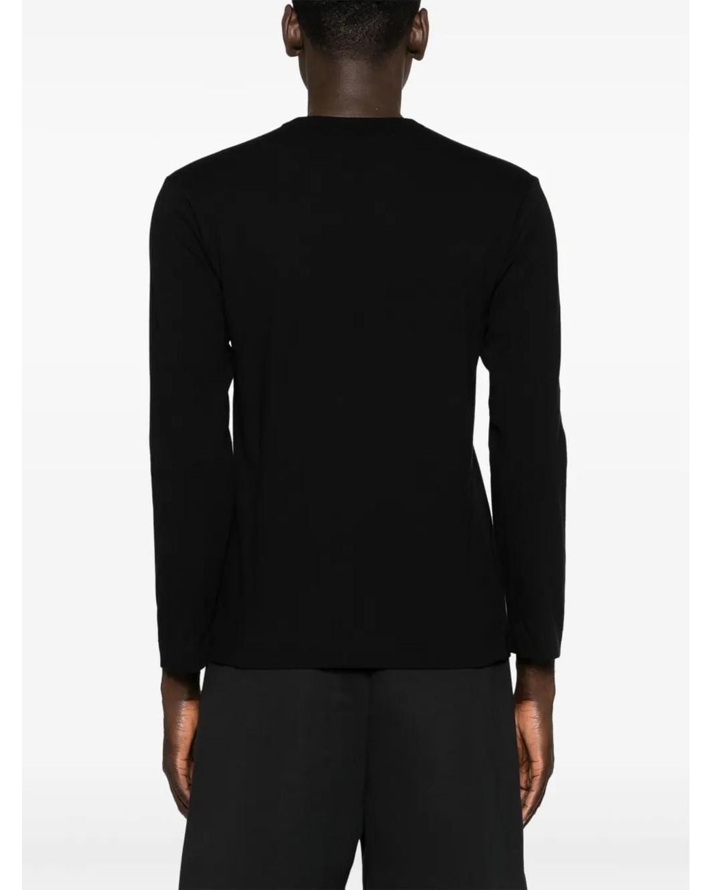 COMME DES GARÇONS PLAY Black T-Shirt With Application