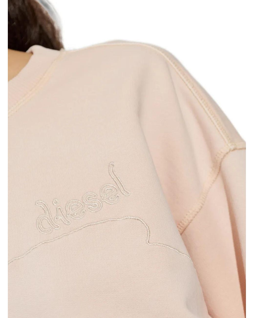 DIESEL White F-Crew Sweatshirt