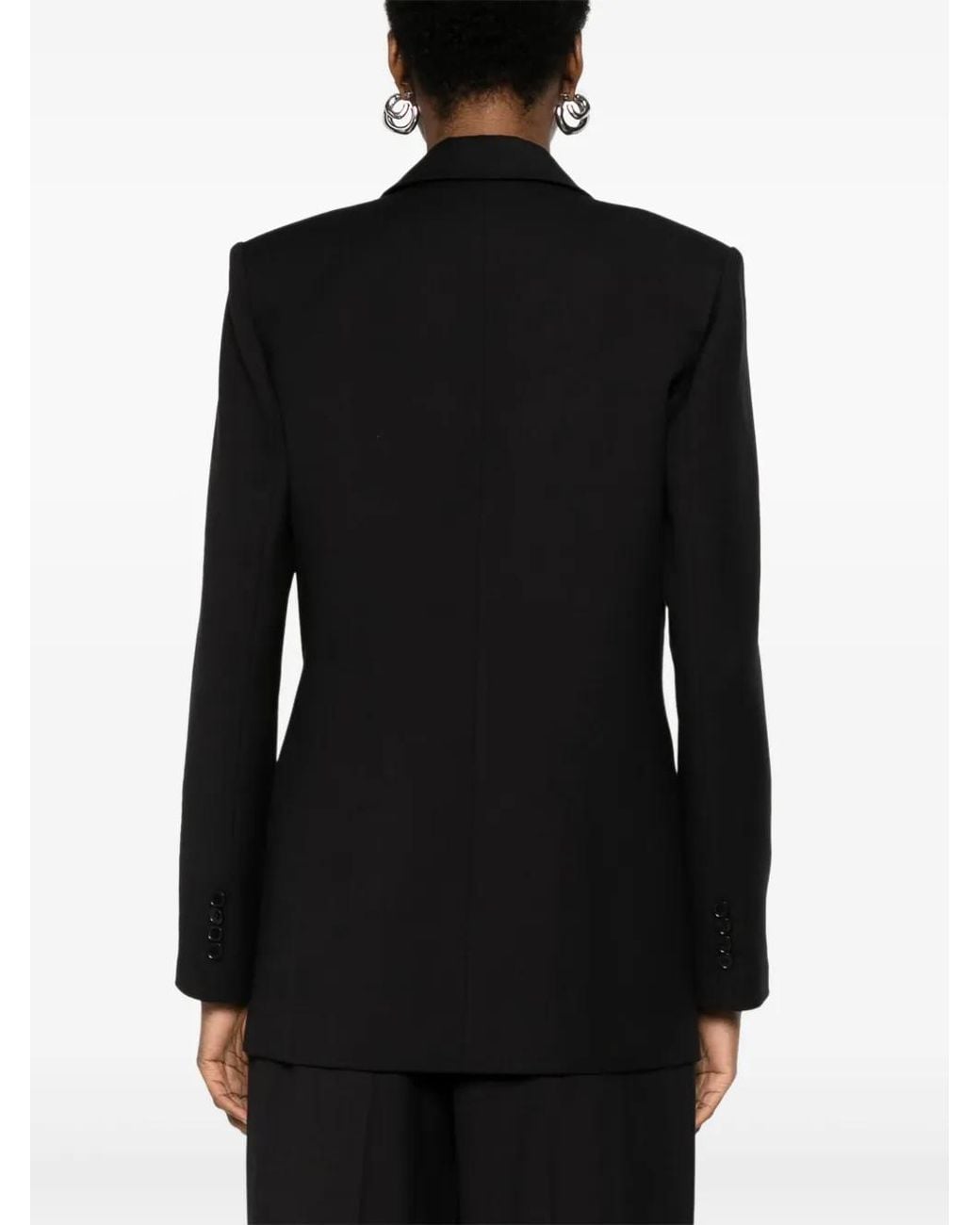 Nissa Black Single-Breasted Blazer