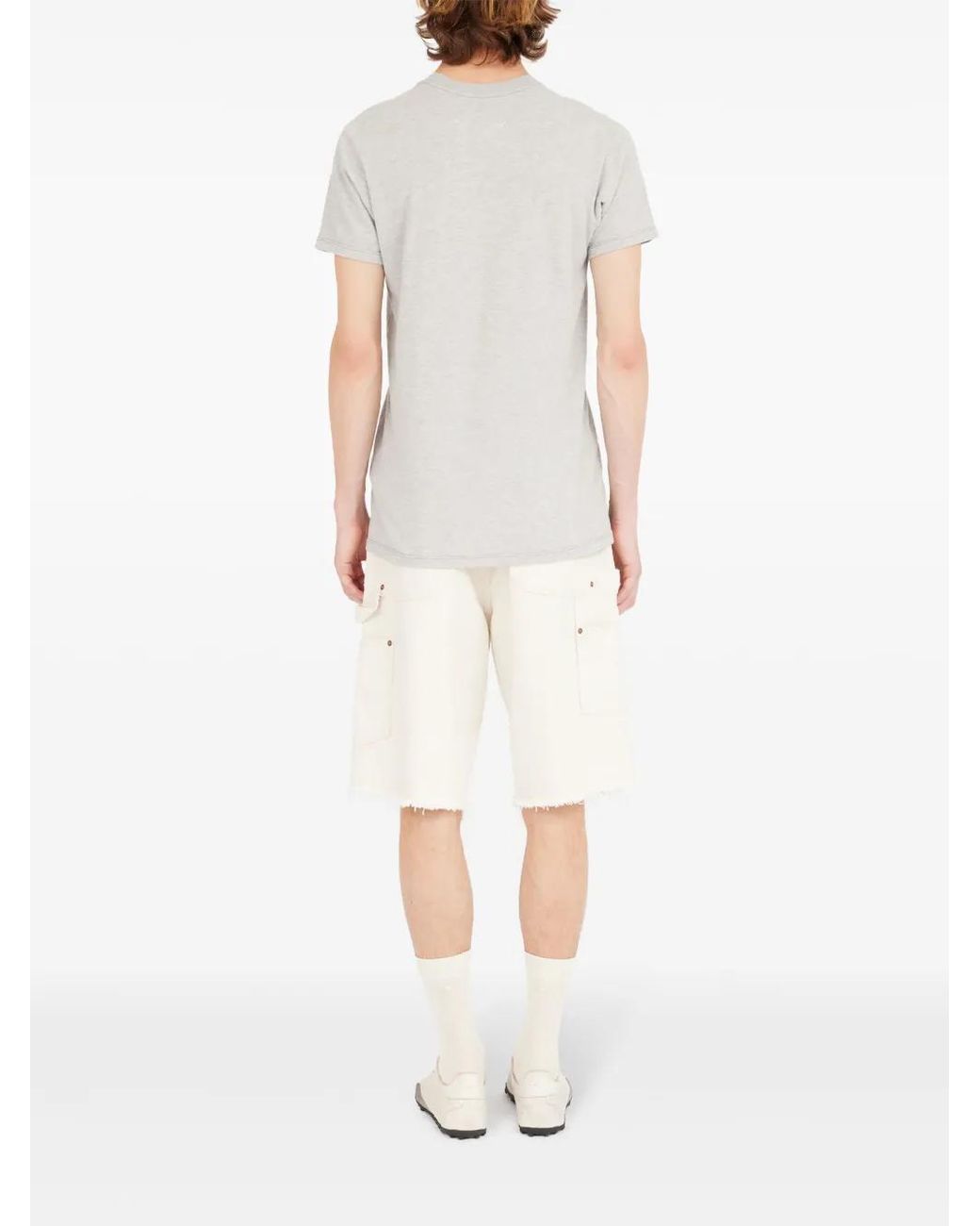 Maison Margiela Gray Melange Cotton T-Shirt for men