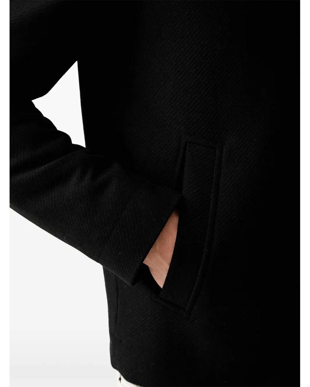 Marc O' Polo Black Diagonal-Weave Zip-Up Jacket for men
