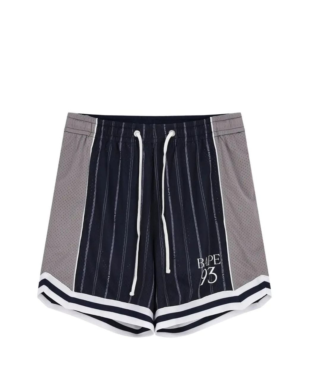 A Bathing Ape Blue Drawstring Logo-Print Shorts for men
