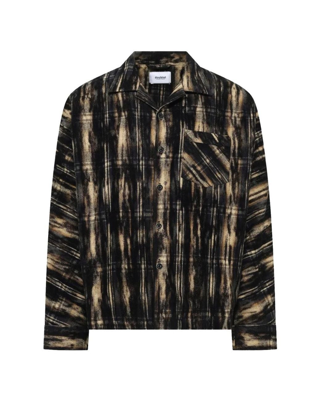 Doublet Black Chest-Pocket Shirt for men