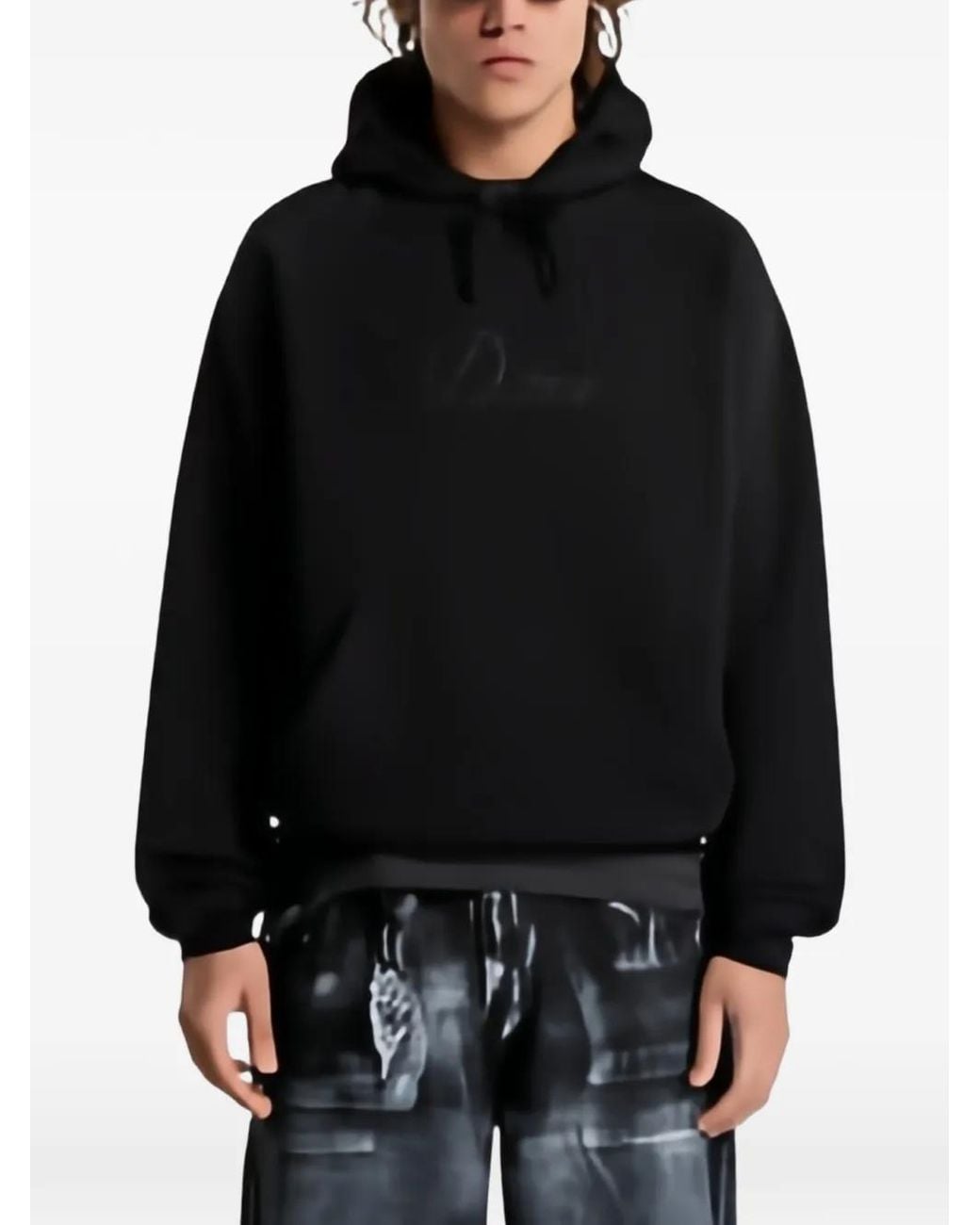 Dime Black Cursive-Logo Hoodie