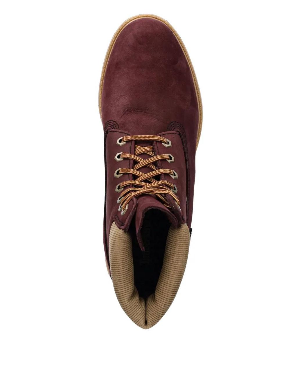 Timberland Brown Lace-Up Logo-Patch Boots for men