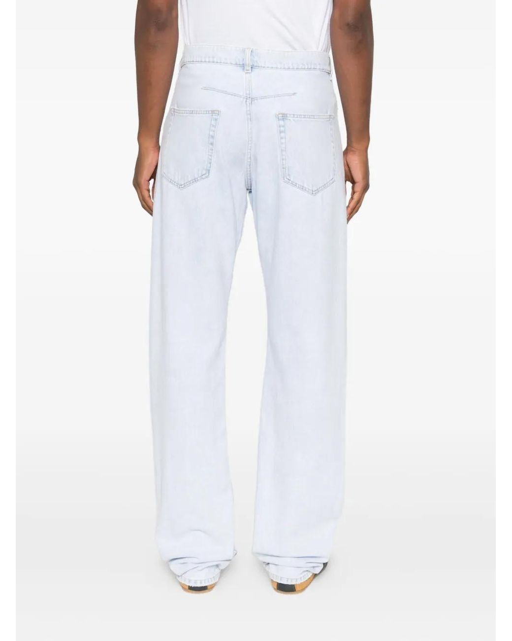 Lanvin Jeans Mit Logo-Patch in White für Herren