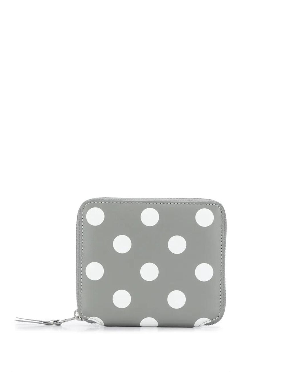 Comme des Garçons White Polka-Dot Compact Wallet