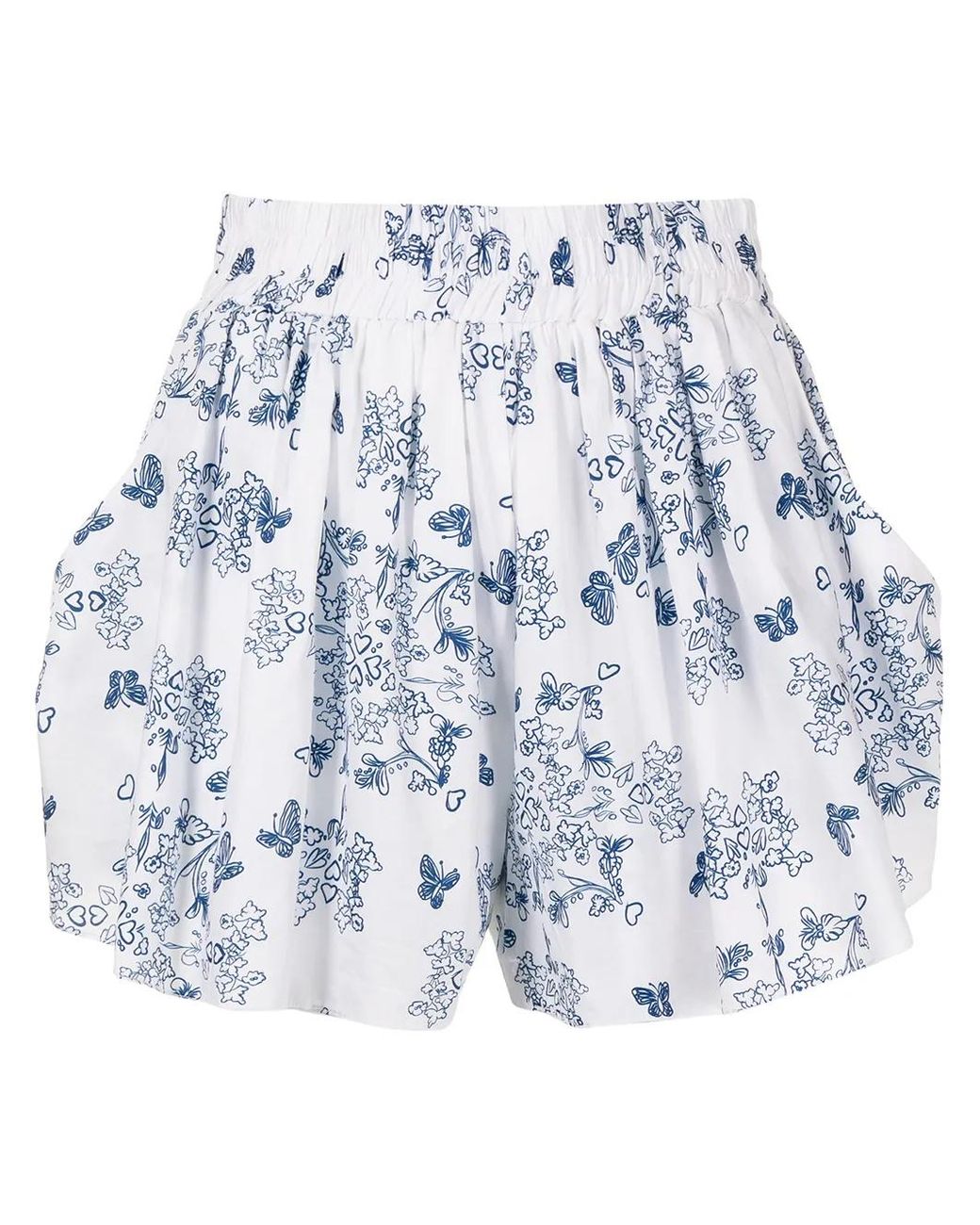 Macgraw Blue Story Porcelain Print Shorts
