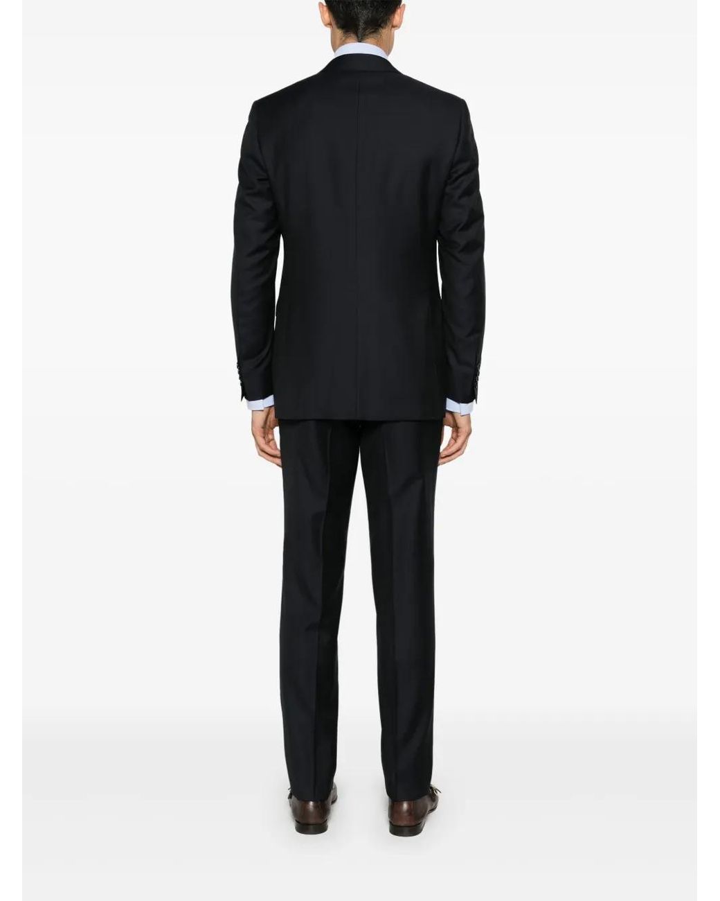 Canali Black Single-Breasted Wool Suit for men