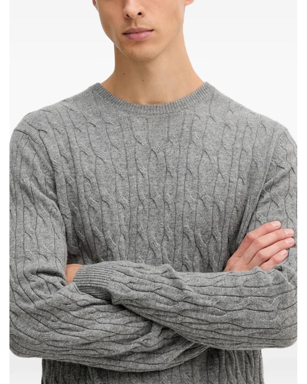Pull À Col Rond Hackett pour homme en coloris Gray