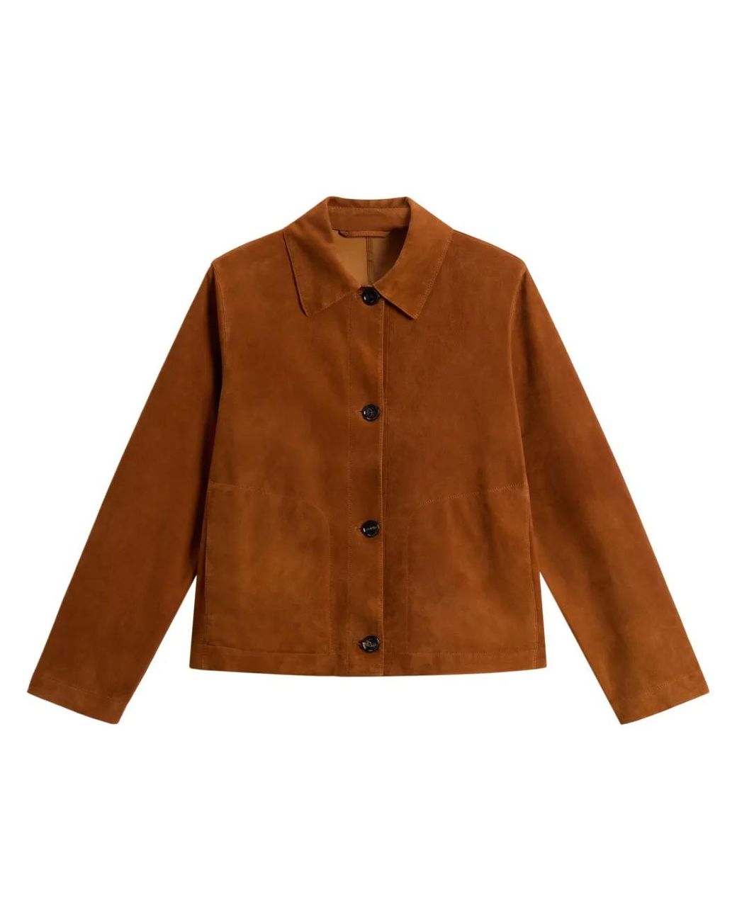 Woolrich Brown Veste Légère En Daim