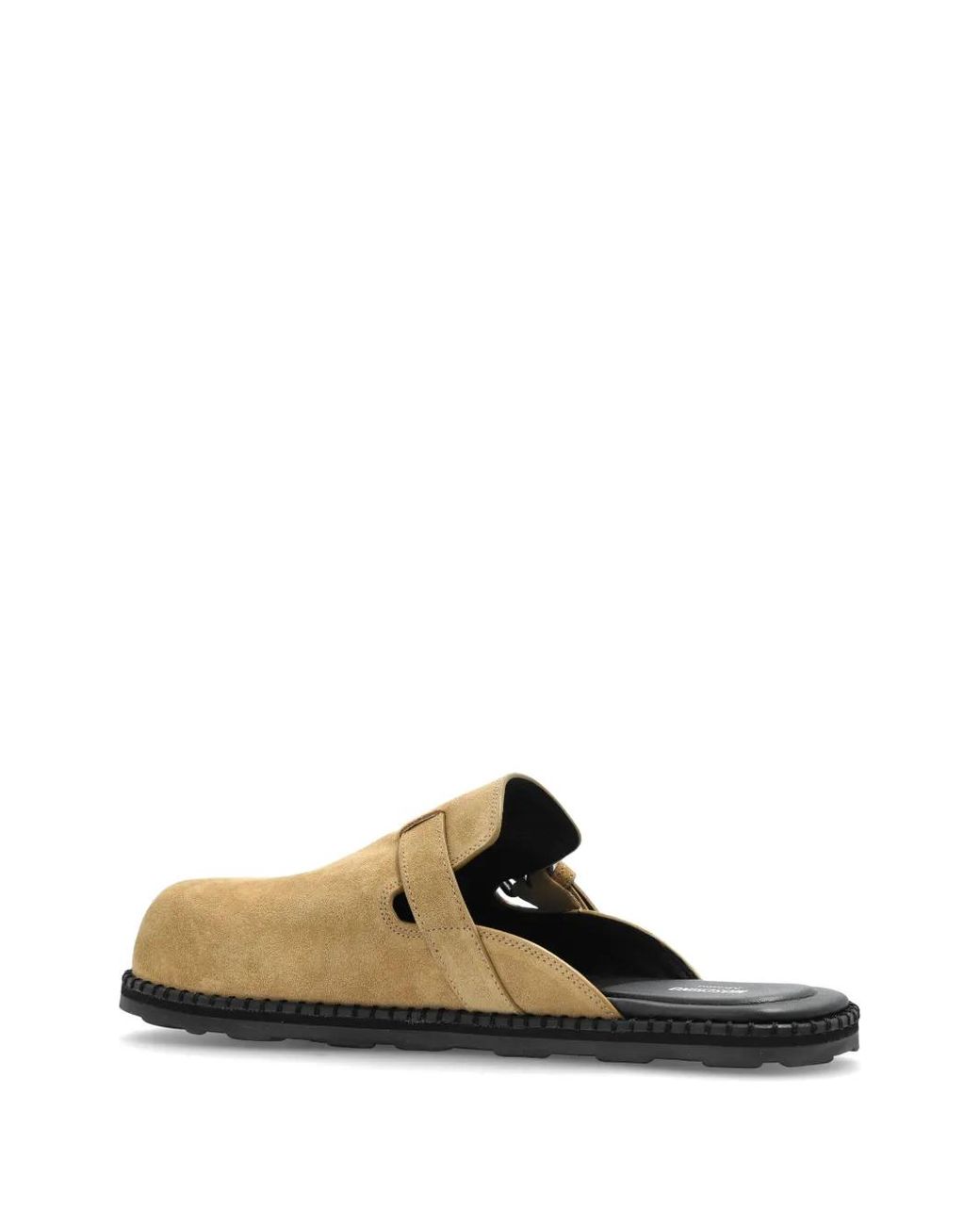 Moschino Natural Buckled Suede Mules for men