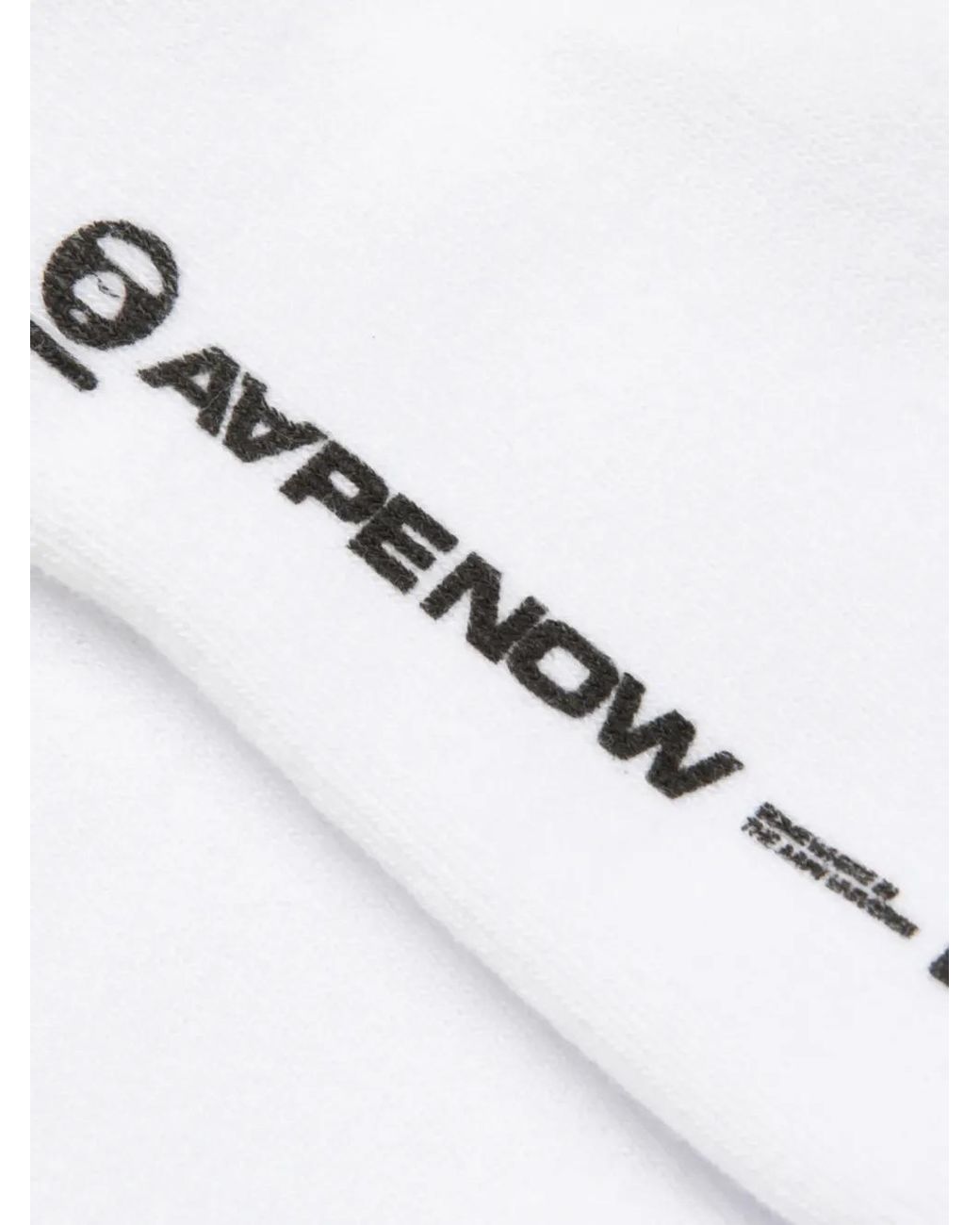 Aape By A Bathing Ape White Heart Graphic Socks for men