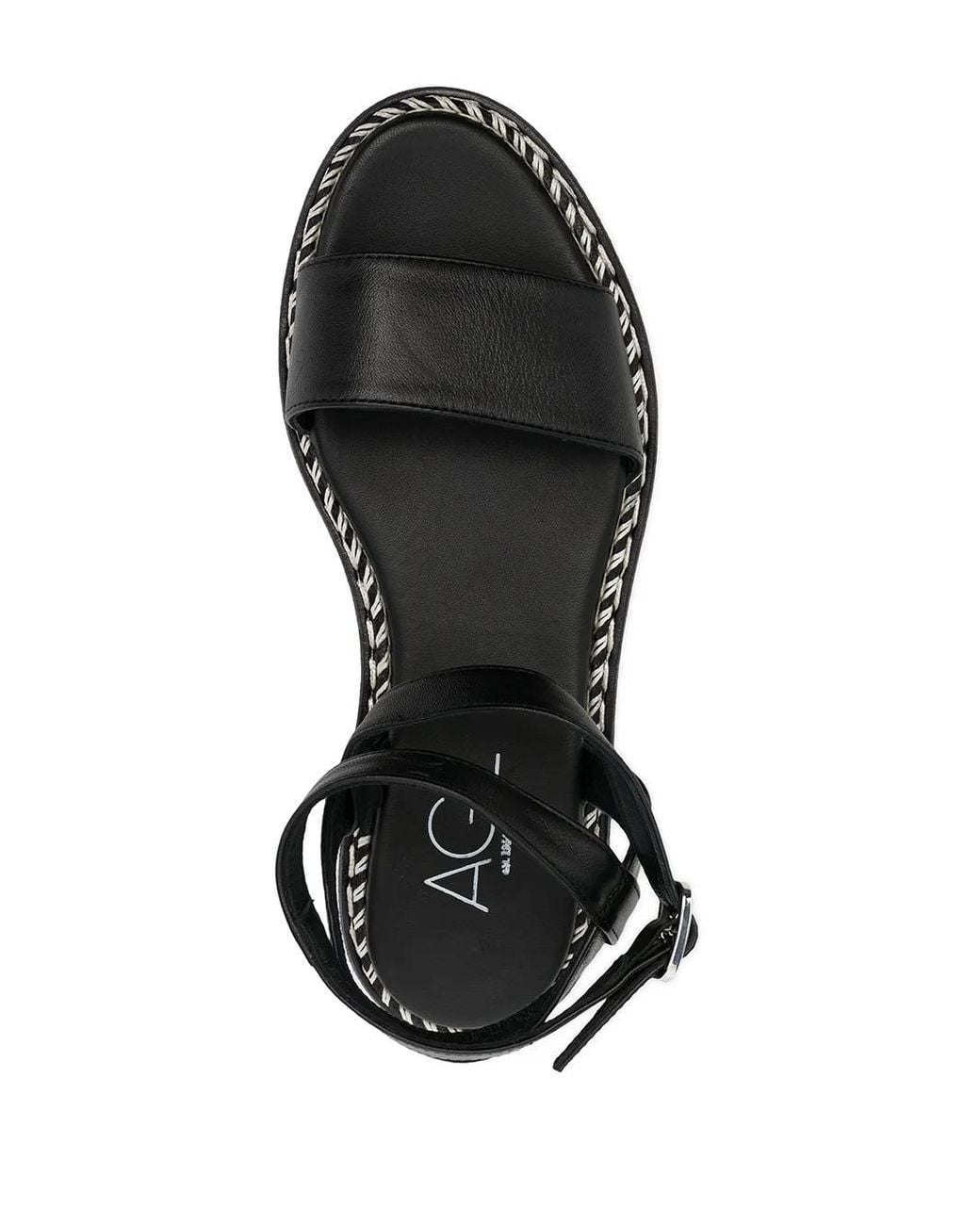 Agl Attilio Giusti Leombruni Black Myrte Flatform Sandal