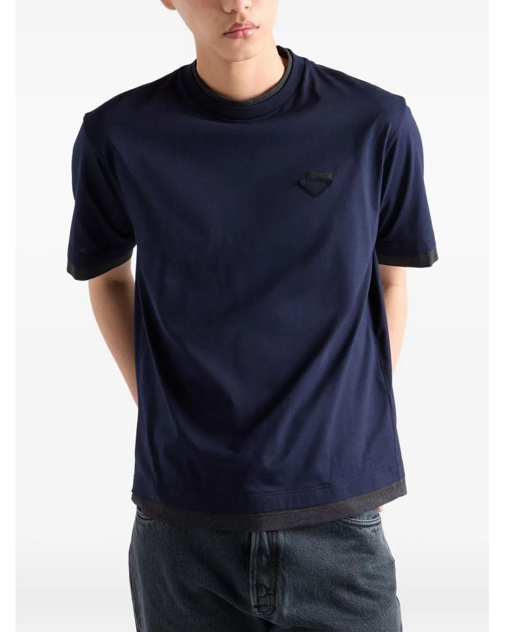 Prada Blue T-Shirts & Vests for men