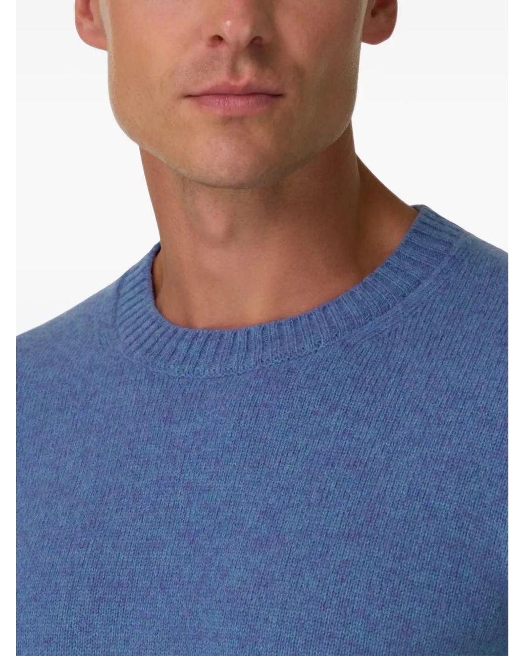 Boggi Blue Crew Neck Jumper for men