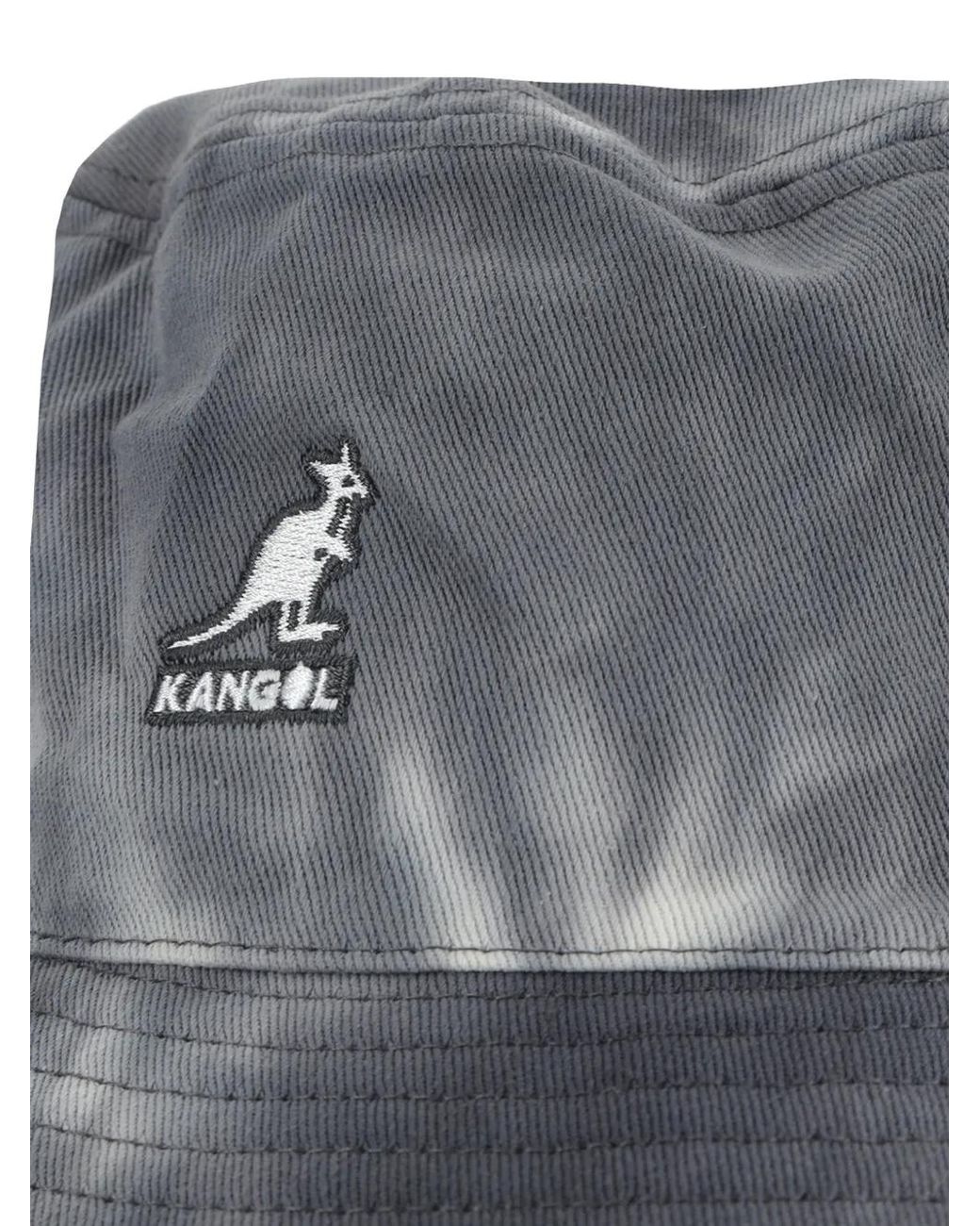 Kangol Gray Tie-Dye Logo Bucket Hat