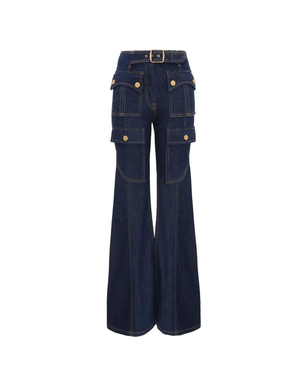 Zimmermann Blue Luna Utility Denim Jeans