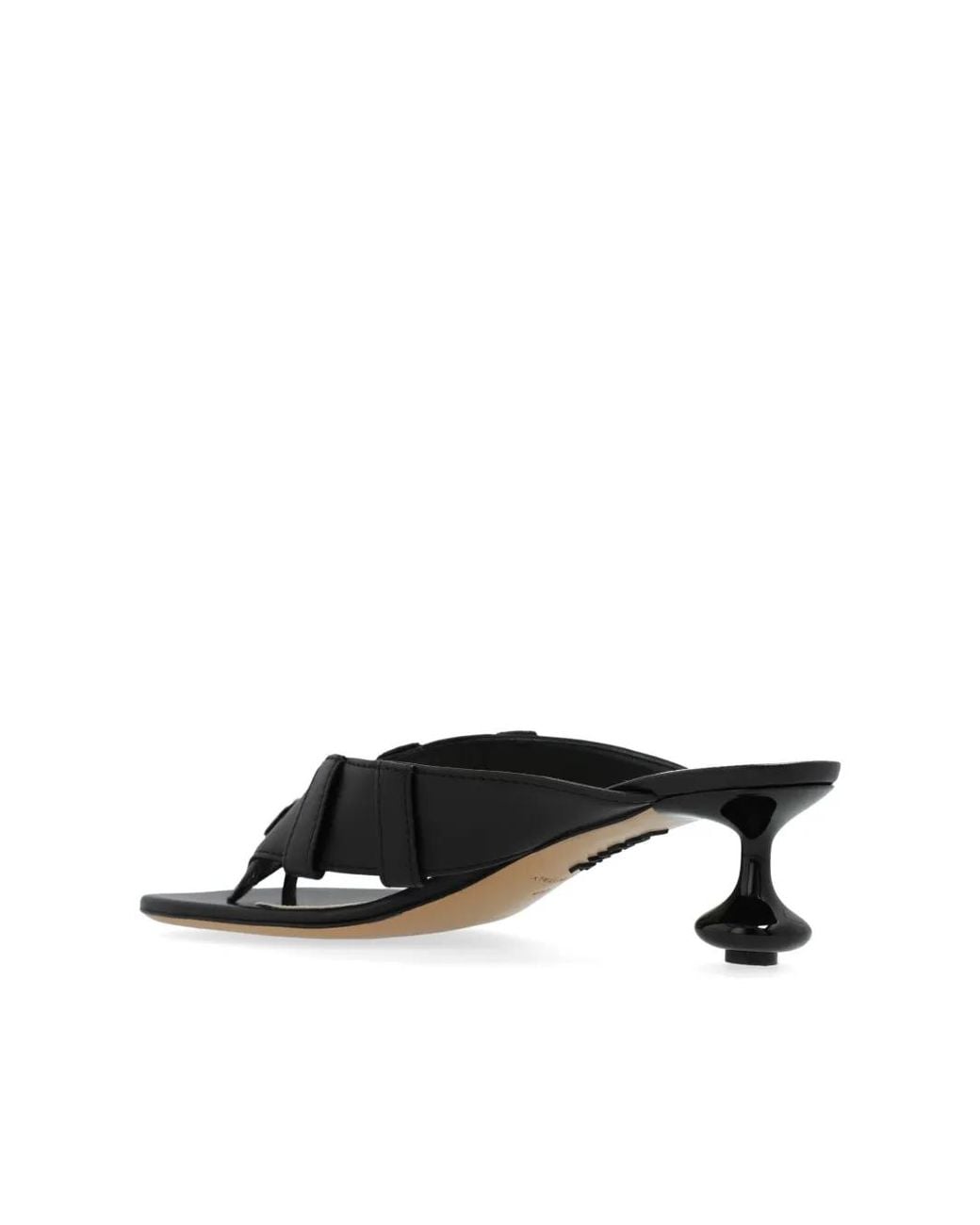 Loewe Black Toy Panta Toe-Post Sandal 45Mm