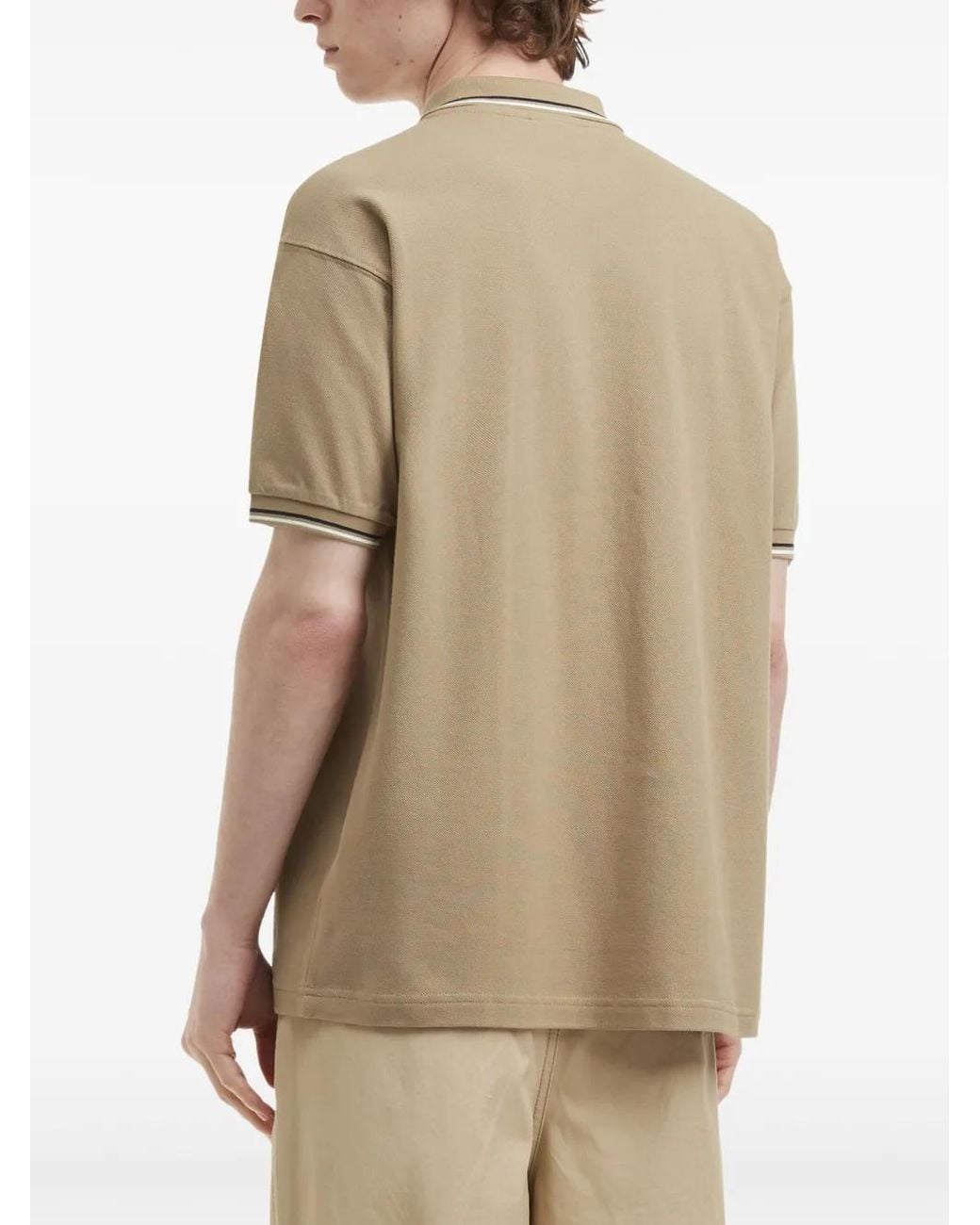 Chocoolate Natural Logo-Patch Polo Shirt for men