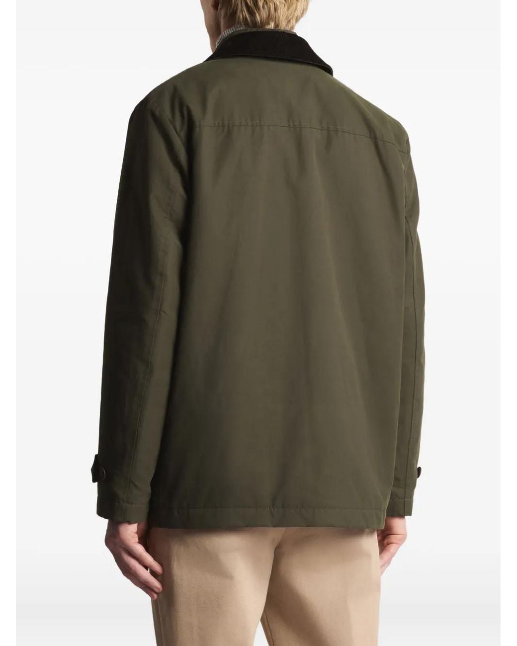 Fay Cargo Jack Met Kraag in het Green voor heren