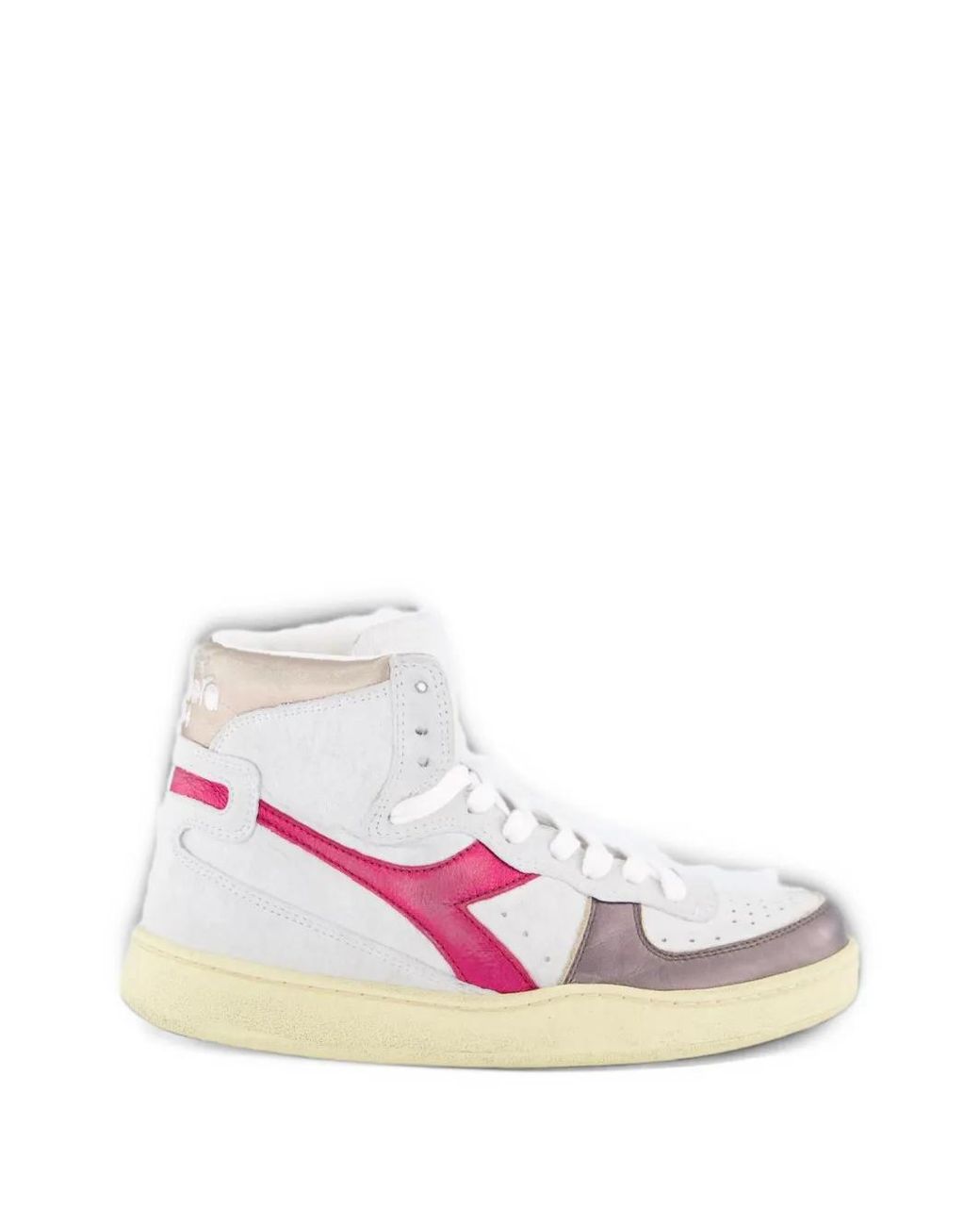 Diadora Pink Mi Basket High-Top Sneakers