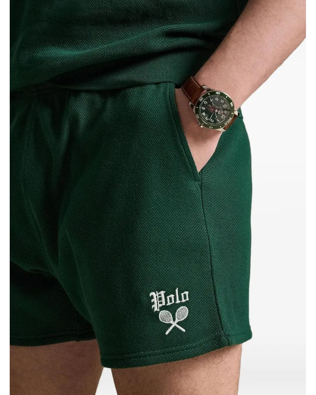 Polo Ralph Lauren Green Logo Shorts for men