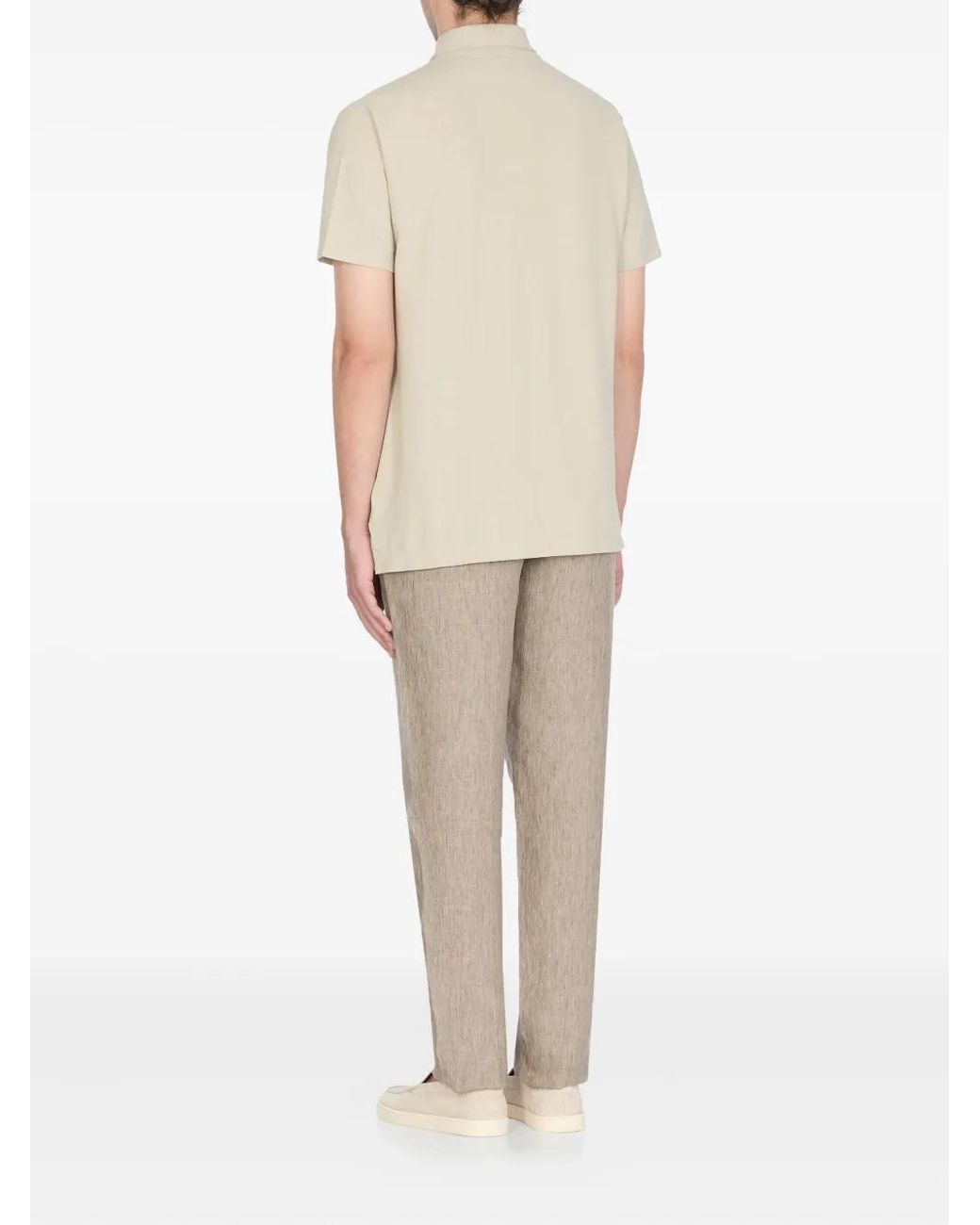 Zanone White Cotton Polo Shirt for men