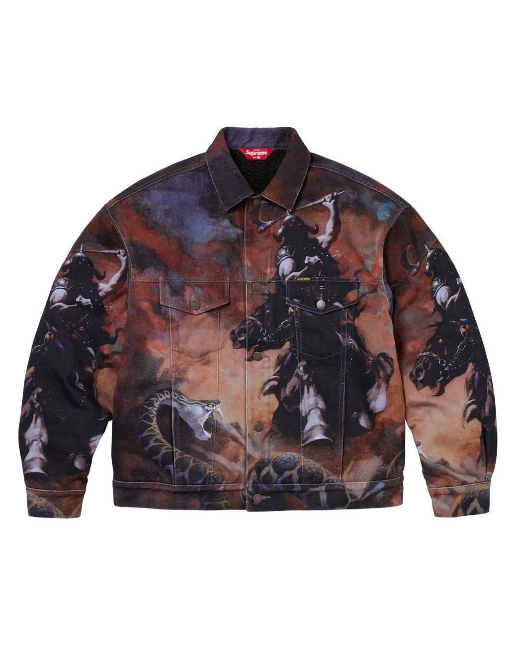 Supreme Blue Frazetta Jacket for men